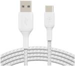 Belkin Cablu Date Belkin Boost Charge USB-A TO USB-C Braided 0.15m Alb (BEL-0209)