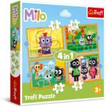 Trefl Puzzle 4in1 Trefl Meet Milo si prietenii sai Puzzle