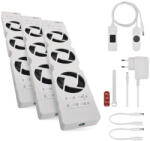 EMOS brand of Legrand EMOS P56PR3, Radiátor fűtéserősítő ventilátor TRIO, fehér (P56PR3)