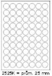 CDRmarket Öntapadó címkék 25 x 25 mm, 70 címek, A4, 100 ív (R0ECO.2525kA)