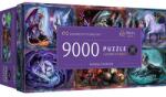 Trefl Puzzle panoramic Trefl din 9000 piese - Creaturi fantastice Puzzle