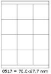 CDRmarket Öntapadó címkék 70 x 67, 7 mm, 12 címek, A4, 100 ív (R0ECO.0517A)