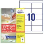 Avery Etikett címke, 96x50, 8 mm, univerzális, 65 lap, 10 címke/lap Avery, fehér (L4744REV-65) - web24