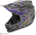 Troy Lee Designs D4 CARBON sisak, fáklyás fekete/lila (S (55-56 cm))
