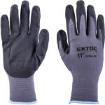 Extol Mănuși tricotate nailon-spandex, fără cusături, mărimea 11, cu palma și vârful degetelor acoperite cu nitril, manșetă cauciucată
