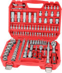 Extol dugókulcs klt. , CV. , racsnis 45fog ; 1/4" és 1/2", 110db, 4-32mm, 32db bit(lapos, kereszt, imbusz, torx), gyertyakulcs