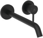 Ideal Standard Ceraline Nuovo - Mosdókagyló-keverő rejtett beépítéshez, 2 lyukú beépítéshez, selyemfekete színben BD848XG (BD848XG)