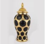 Eurolamp Kerámia tégely 40x17, 7 cm arany/fekete 752-20013 (EU0492)