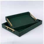 Eurolamp KÉSZLET 2x Dekoratív tálca 40x30/34x24 cm zöld 752-16105 (EU0480)