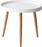 Horecano HORECANO-OSLO-Кръгла ниска маса ф50xh45cm БЯЛ/ЧЕРЕН плот (0142438)