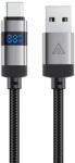 ACEFAST C15-04 USB-A - USB-C kábel kijelzővel 480Mb/s 66W 1, 2m - Fekete (C15-04)