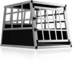 Cadoca BRUNO kutyaszállító box, 70x54x51cm, ezüst/fekete Cadoca