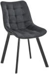 AKORD AKORD SJ. 28 Fekete Velúr Steppelt Étkezőszék (AKO-CSJ-28-BL)