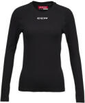 CCM LS Training Tee Black Senior Kompressziós póló S