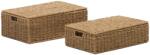 Kave Home Két dekoratív kosár fedelű készlet Kave Home Tossa 57x36 cm/60x40 cm természetes szálakból (LF-D1200038FN46)