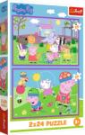 Trefl - Puzzle 2x24 Peppa on the Playground - 1 - 39 piese