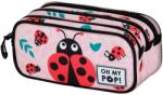 KARACTERMANIA Ученически несесер Karactermania OMP! - Ladybug, 3 ципа (7005)