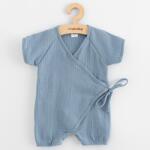 NEW BABY Salopetă de vară din mușelin pentru bebeluși New Baby albastru, mărime 80 (9-12l)