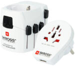 SKROSS PRO WORLD és USB a legbiztonságosabb világutazó házati csatlakozó átalakító, World to Eu, USB 2*A (1.302539) - securezone
