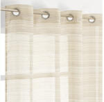 Jby Creation Draperie cu inele transparentă, model dungi, bej 140x245 cm (150564)