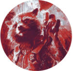 Komar Fototapet rotund autoadeziv Komar DD1-052 Avengers Painting Rocket Raccoon Ø 125 cm (DD1-052)