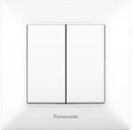 Panasonic Întrerupător dublu Panasonic Arkedia Slim, alb, incl. ramă (P-SA.2)