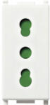 Vimar Priză simplă cu împământare Vimar Plana, model italian 1 modul, alb (14203)