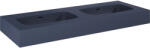 Jungborn Lavoar dublu marmură Jungborn DECEM 121x46 cm, 2 cuve, albastru navy mat (168890)