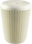 Keter Coș gunoi Curver Knit 7L, cu capac batant, crem (235057) Cos de gunoi