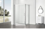 Belform Cabină de duș dreptunghiulară Belform Clear 100x80 cm, 1 ușă glisantă pe role, sticlă securizată tratament nanoglass, profil crom (27CB1102_GCL)