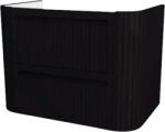 Devo Dulap bază lavoar baie suspendat Devo Gloria 2.0 70x50 cm MDF negru striat sertar cu închidere lentă (GL2-SU2S70-2-F97)