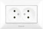 Panasonic Priză dublă fără împământare Panasonic Arkedia Slim, alb, incl. ramă (P-SA.P2)