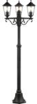 Brilliant Stâlp iluminat cu felinare Lalumi Carleen E27 max. 3x60W, 200 cm, negru (90990A06)