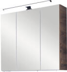 Pelipal Dulap baie cu oglindă pelipal Ribbeck 75x70 cm PAL stejar 3 uşi cu iluminare (45.697.576)