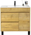 Differnz Set mobilier baie pe pardoseală Differnz Sofi 80 cm MDF stejar (36.105.10)