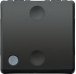 Gewiss Întrerupător cap-scară simplu Gewiss System, cu lumină, 2 module, negru (GW21589)