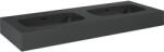 Jungborn Lavoar dublu marmură Jungborn DECEM 121x46 cm, 2 cuve, antracit mat (168887)