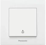 Panasonic Buton cu revenire cap-scară Panasonic Karre Plus, simbol pentru iluminat, alb, incl. ramă (P-KPI.R)