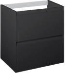 Jungborn Dulap bază lavoar baie suspendat Jungborn DECEM 60 cm MDF negru mat 2 sertare (168143)