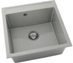 FAT Chiuvetă bucătărie marmură compozită 1 cuvă FAT Avangard 225 51x51 cm fără picurător Gri inox (225-13) Chiuveta