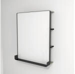 Devo Oglindă baie cu LED, etajeră și poliță Devo Sonus 2.0, 75, 5x94 cm, bej/negru, IP 44 (SO2-LU75x94x27-F89)