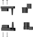 form&style Balamale de schimb pentru paravan cadă, 1 sau 2 elemente, negru (HB20022)