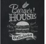Pure Living Tablou sticlă Pure Living Burger House 30x30 cm (GLA1012A)