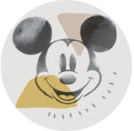 Komar Fototapet rotund autoadeziv Komar DD1-039 Disney Mickey Abstract Ø 125 cm (DD1-039)