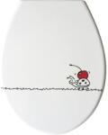 ADOB Capac WC cu model buburuză Cortina duroplast închidere lentă alb 41-46x37 cm (59874)