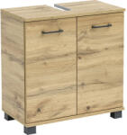 Möbelpartner Dulap bază lavoar baie pe pardoseală Nora 600 59, 8 cm PAL stejar 2 uși (144919)