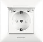 Panasonic Priză simplă cu împământare Panasonic Arkedia Slim, capac de protecție, alb, incl. ramă (P-SA.S.CAP)