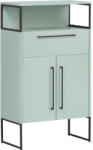 Möbelpartner Dulap baie așezat Limone 650, 2 uși 1 sertar, PAL, 65, 2x112, 5 cm, verde mentă (150099)