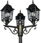 TRIO Stâlp iluminat cu felinare Volturno E27 max. 3x60W, 200 cm, ruginiu antic (405960328)