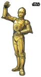 Komar Sticker perete Komar Star Wars XXL C-3PO 127x200 cm (12402) Decoratiune camera copii
